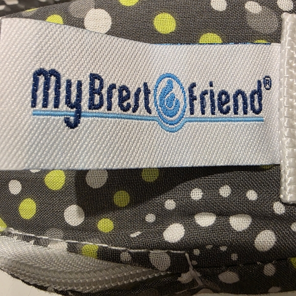 My Brest Friend Nursing Support Pillow Machine Washable Cover Gray Dots - Picture 6 of 10